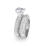 Sterling Silver Ring with CZ In Clear High Polished( NO Plating)