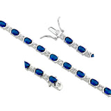 Sterling Silver  Bracelet with AAA Grade CZ  in Montana-7"