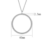 Brass  Pendant (Chain Not Included) with Clear Crystal Glass  In Rhodium Plated
