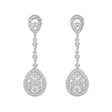 Brass  Earrings with AAA Grade CZ  in Clear