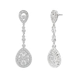 Brass  Earrings with AAA Grade CZ  in Clear