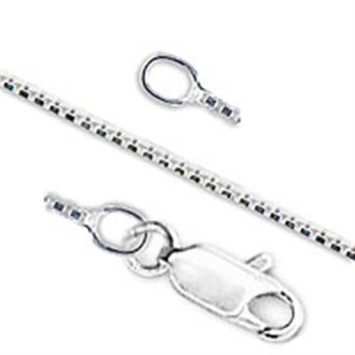 High-Polished 925 Sterling Silver Chain with No Stone