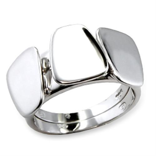 Rhodium Brass Ring with No Stone