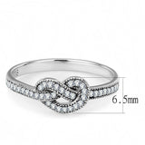 High polished (no plating) Stainless Steel Ring with AAA Grade CZ  in Clear