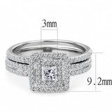 High polished (no plating) Stainless Steel Ring with AAA Grade CZ  in Clear