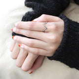 High polished (no plating) Stainless Steel Ring with AAA Grade CZ  in Clear