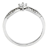 High polished (no plating) Stainless Steel Ring with AAA Grade CZ  in Clear