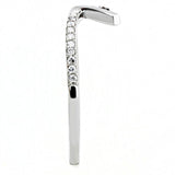 High polished (no plating) Stainless Steel Ring with AAA Grade CZ  in Clear