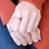 High polished (no plating) Stainless Steel Ring with AAA Grade CZ  in Clear