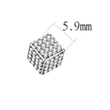 High polished (no plating) Stainless Steel Earrings with AAA Grade CZ  in Clear