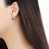 High polished (no plating) Stainless Steel Earrings with Synthetic Pearl in White