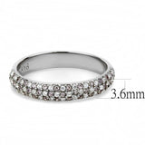 High polished (no plating) Stainless Steel Ring with AAA Grade CZ  in Multi Color