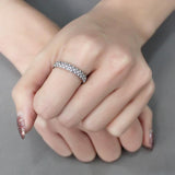 High polished (no plating) Stainless Steel Ring with AAA Grade CZ  in Multi Color