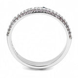 High polished (no plating) Stainless Steel Ring with AAA Grade CZ  in Multi Color