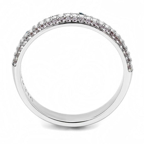 High polished (no plating) Stainless Steel Ring with AAA Grade CZ  in Multi Color