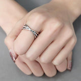 High polished (no plating) Stainless Steel Ring with AAA Grade CZ  in Clear
