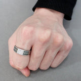 High polished (no plating) Stainless Steel Ring with AAA Grade CZ  in Clear