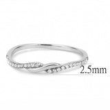 High polished (no plating) Stainless Steel Ring with AAA Grade CZ  in Clear