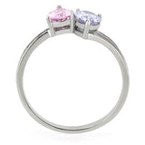High polished (no plating) Stainless Steel Ring with AAA Grade CZ  in Multi Color