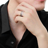 High polished (no plating) Stainless Steel Ring with AAA Grade CZ  in Clear