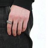 High polished (no plating) Stainless Steel Ring with AAA Grade CZ  in Clear