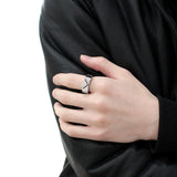 No Plating Stainless Steel Ring with AAA Grade CZ  in Clear