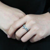 No Plating Stainless Steel Ring with Top Grade Crystal  in Multi Color