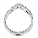 No Plating Stainless Steel Ring with AAA Grade CZ  in Clear