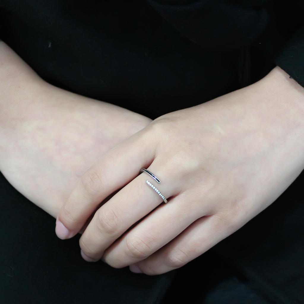 No Plating Stainless Steel Ring with Epoxy  in Jet