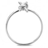No Plating Stainless Steel Ring with AAA Grade CZ  in Clear