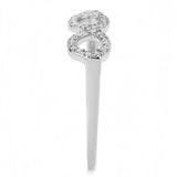 No Plating Stainless Steel Ring with AAA Grade CZ  in Clear