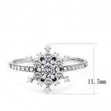 No Plating Stainless Steel Ring with AAA Grade CZ  in Clear