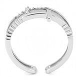 No Plating Stainless Steel Ring with AAA Grade CZ  in Clear