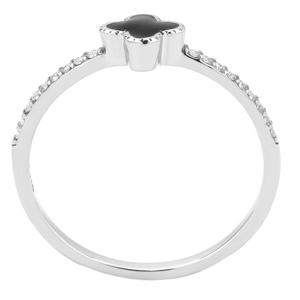No Plating Stainless Steel Ring with Epoxy  in Jet