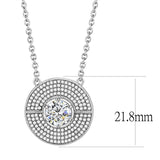 No Plating Stainless Steel Necklace with AAA Grade CZ  in Clear