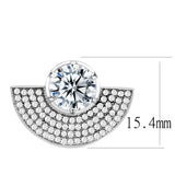 No Plating Stainless Steel Ring with AAA Grade CZ  in Clear