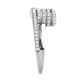 No Plating Stainless Steel Ring with AAA Grade CZ  in Clear
