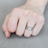 No Plating Stainless Steel Ring with AAA Grade CZ  in Clear
