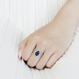 High polished (no plating) Stainless Steel Ring with Top Grade Crystal  in Montana