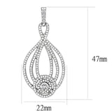 High polished (no plating) Stainless Steel Earrings with AAA Grade CZ  in Clear