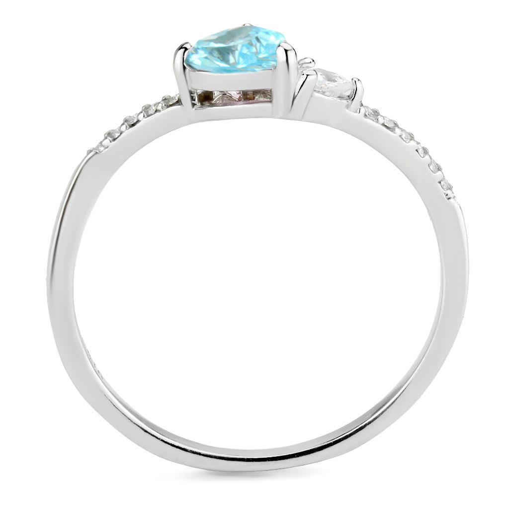 High polished (no plating) Stainless Steel Ring with AAA Grade CZ  in Multi Color