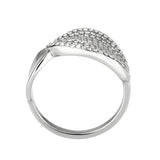 High polished (no plating) Stainless Steel Ring with AAA Grade CZ in Clear