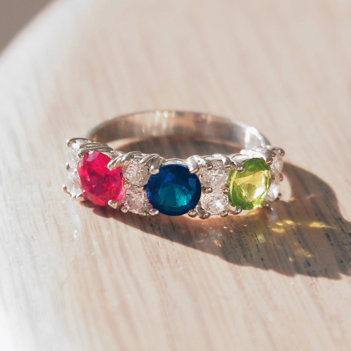 925 Sterling Silver, AAA CZ , Multi Color - 40604