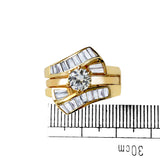 Sterling Silver 925 ring set with gold plating in AAA grade CZ ships in one day