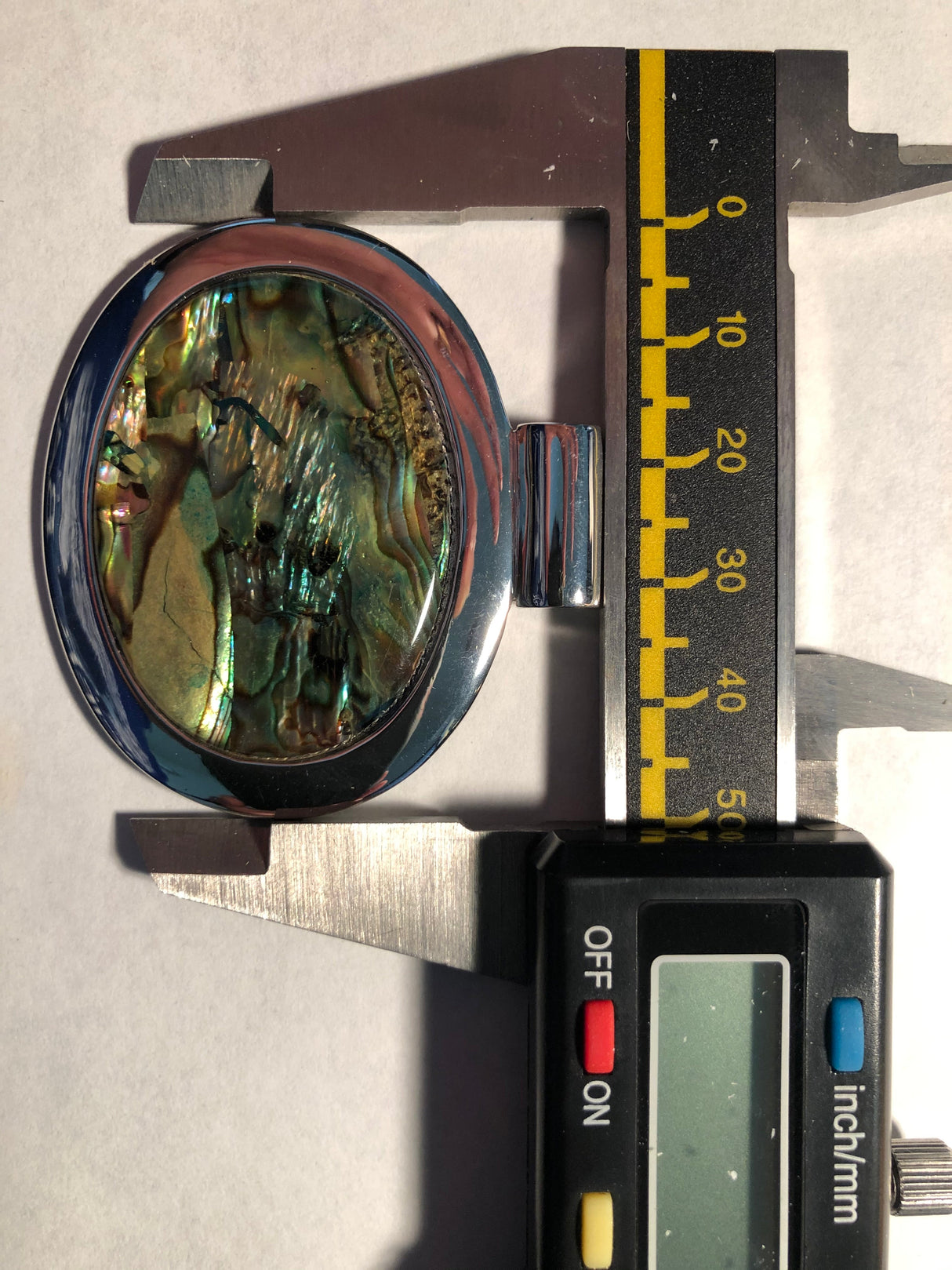 Rhodium Plated 925 Sterling Silver Pendant with Natural Conch in Rainbow color