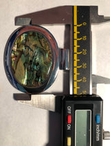 Rhodium Plated 925 Sterling Silver Pendant with Natural Conch in Rainbow color