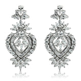 Rhodium Brass Jewelry Sets with AAA Grade CZ  in Clear