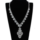 Rhodium Brass Jewelry Sets with AAA Grade CZ  in Clear