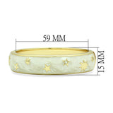 Flash Gold White Metal Bangle with Top Grade Crystal  in Clear