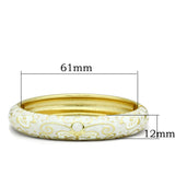 Flash Gold White Metal Bangle with Epoxy  in No Stone